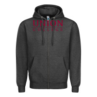 Charcoal Heather union college Zipper Hoodie - linhVisuals