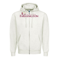 Oatmeal Heather university of maine at farmington Zipper Hoodie - linhVisuals
