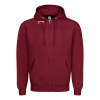 Burgundy university of maine at farmington Zipper Hoodie - linhVisuals