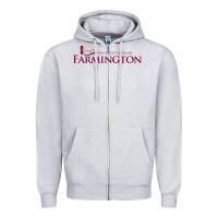 Heather Grey university of maine at farmington Zipper Hoodie - linhVisuals