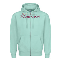 Seafoam university of maine at farmington Zipper Hoodie - linhVisuals