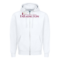 White university of maine at farmington Zipper Hoodie - linhVisuals