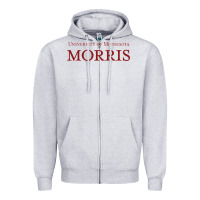 Heather Grey university of minnesota morris Zipper Hoodie - linhVisuals