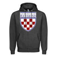 Charcoal Heather University of Richmond Zipper Hoodie - linhVisuals