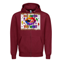 Burgundy kiss whoever you want tumbler Zipper Hoodie - JahusDesignShop