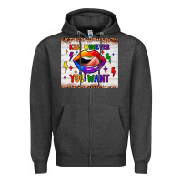 Charcoal Heather kiss whoever you want tumbler Zipper Hoodie - JahusDesignShop