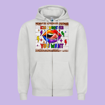 Kiss Whoever You Want Tumbler Zipper Hoodie Designed By Jahusdesignshop