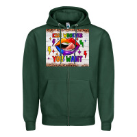 Sports Green kiss whoever you want tumbler Zipper Hoodie - JahusDesignShop