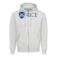 Dove Grey Rice University Zipper Hoodie - linhVisuals