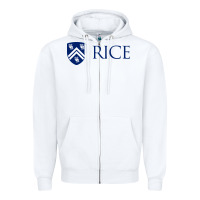 White Rice University Zipper Hoodie - linhVisuals