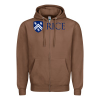 Chestnut Rice University Zipper Hoodie - linhVisuals