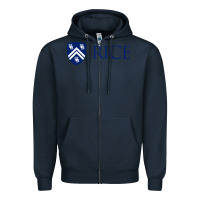 Navy Rice University Zipper Hoodie - linhVisuals
