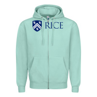 Seafoam Rice University Zipper Hoodie - linhVisuals