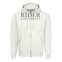 Oatmeal Heather Rider University Zipper Hoodie - linhVisuals