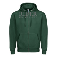Sports Green Rider University Zipper Hoodie - linhVisuals