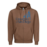 Chestnut University of San Diego Zipper Hoodie - linhVisuals