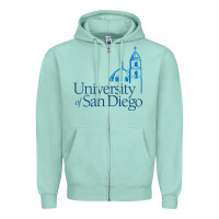 Seafoam University of San Diego Zipper Hoodie - linhVisuals