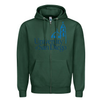 Sports Green University of San Diego Zipper Hoodie - linhVisuals