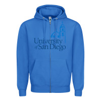 True Royal University of San Diego Zipper Hoodie - linhVisuals