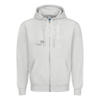 Dove Grey qr code cube we are the borg Zipper Hoodie - linhVisuals