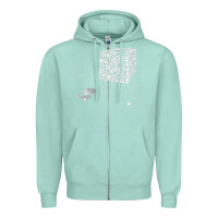 Seafoam qr code cube we are the borg Zipper Hoodie - linhVisuals