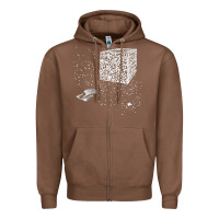 Chestnut qr code cube we are the borg Zipper Hoodie - linhVisuals