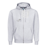 Heather Grey qr code cube we are the borg Zipper Hoodie - linhVisuals