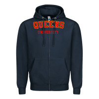 Navy queens university Zipper Hoodie - linhVisuals