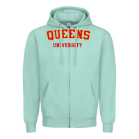 Seafoam queens university Zipper Hoodie - linhVisuals