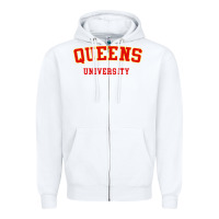 White queens university Zipper Hoodie - linhVisuals