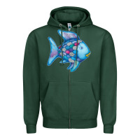 Sports Green rainbow fish Zipper Hoodie - linhVisuals