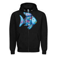 Black rainbow fish Zipper Hoodie - linhVisuals