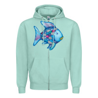 Seafoam rainbow fish Zipper Hoodie - linhVisuals