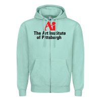 Seafoam Art Institute of Pittsburgh Zipper Hoodie - linhVisuals