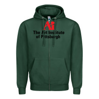 Sports Green Art Institute of Pittsburgh Zipper Hoodie - linhVisuals