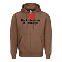 Chestnut Art Institute of Pittsburgh Zipper Hoodie - linhVisuals