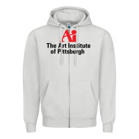 Dove Grey Art Institute of Pittsburgh Zipper Hoodie - linhVisuals