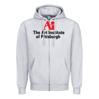 Heather Grey Art Institute of Pittsburgh Zipper Hoodie - linhVisuals