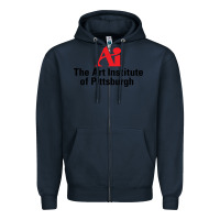 Navy Art Institute of Pittsburgh Zipper Hoodie - linhVisuals