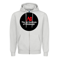 Dove Grey Art Institute of Pittsburgh Zipper Hoodie - linhVisuals