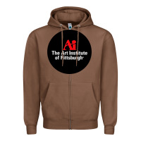 Chestnut Art Institute of Pittsburgh Zipper Hoodie - linhVisuals