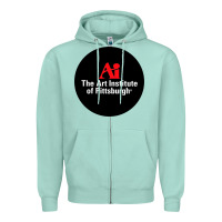 Seafoam Art Institute of Pittsburgh Zipper Hoodie - linhVisuals