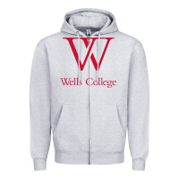 Heather Grey wells college Zipper Hoodie - linhVisuals