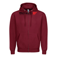 Burgundy wentworth institute of technology Zipper Hoodie - linhVisuals
