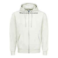 Oatmeal Heather whitman college Zipper Hoodie - linhVisuals