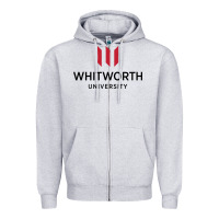 Heather Grey whitworth university Zipper Hoodie - linhVisuals