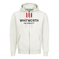 Oatmeal Heather whitworth university Zipper Hoodie - linhVisuals