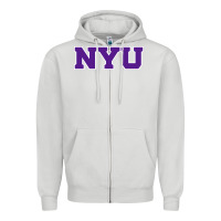 Dove Grey new york university nyu Zipper Hoodie - linhVisuals