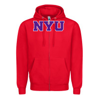Red new york university nyu Zipper Hoodie - linhVisuals
