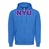 True Royal new york university nyu Zipper Hoodie - linhVisuals